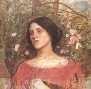 John William Waterhouse The Rose Bower (mk41) France oil painting artist